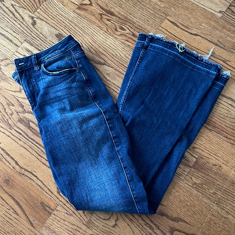 Womens High Rise Flare Jeans